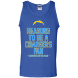 Reasons to be a Los Angeles Chargers Fan Complete List on Back - Tank Top