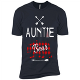 Aunt Shirt Buffalo Plaid Family Camp Bear Tee - Premium Short Sleeve T-Shirt