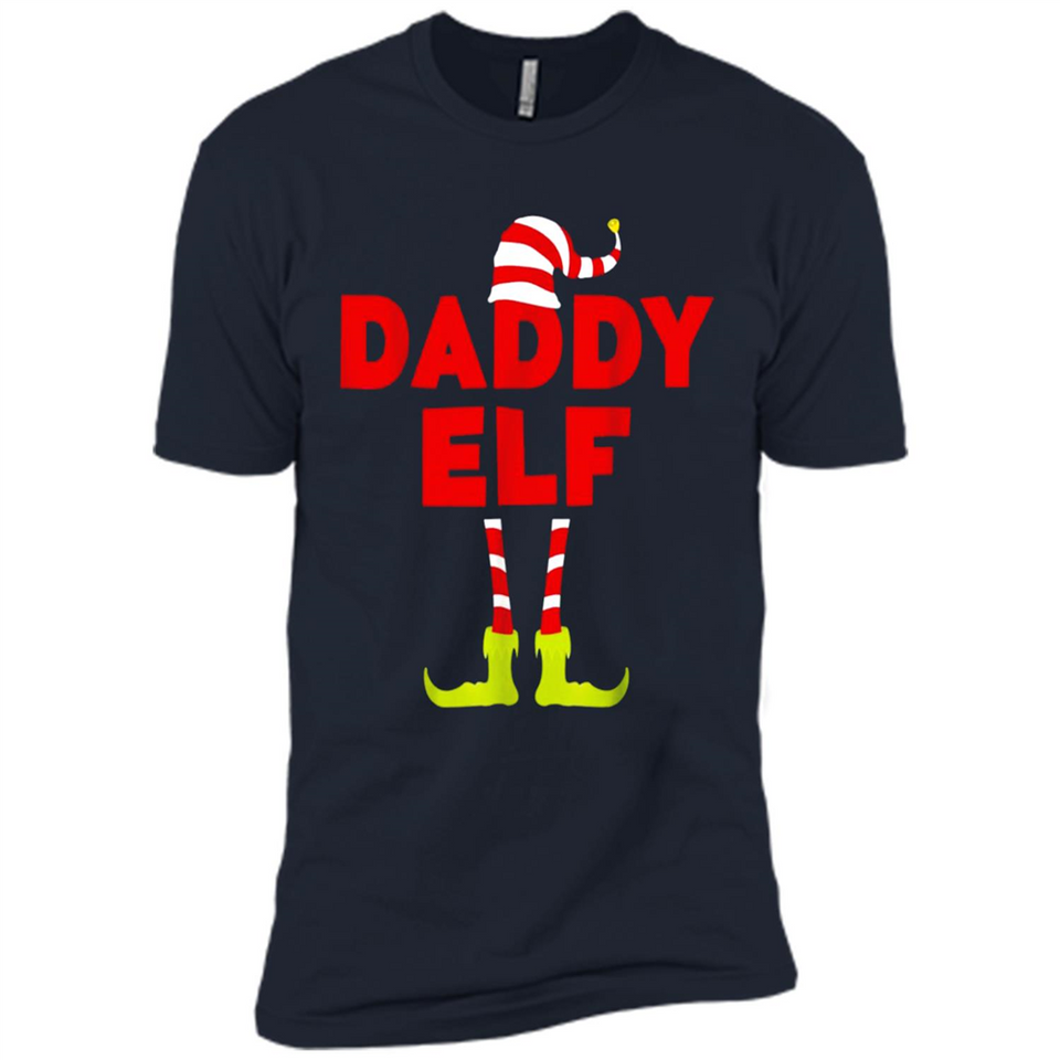 Mens Daddy Elf T-Shirt Funny Matching Christmas Costume - Premium Short Sleeve T-Shirt