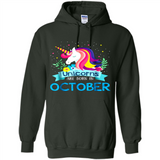 Unicorns are born in October Birthday Rainbow Gift Ladies Custom