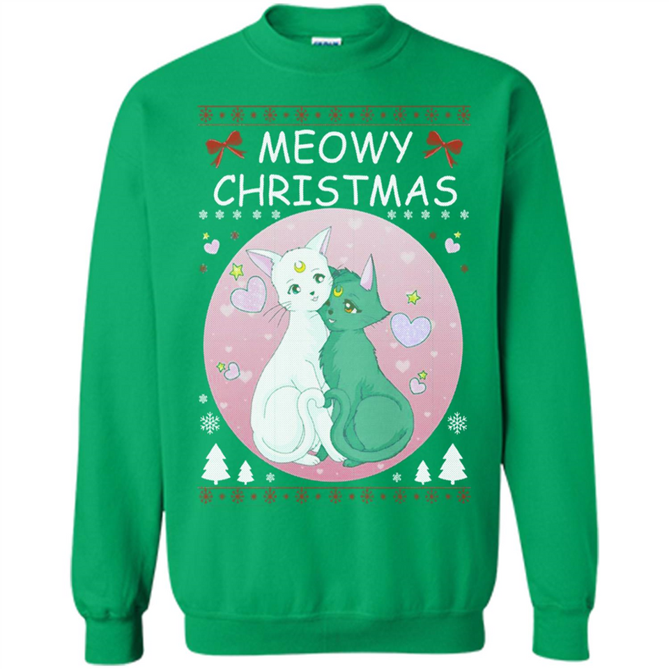 Sailor Moon Yin Yang Cat Love Ugly Christmas Sweater - Sweatshirt
