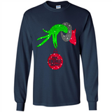 GRINCH HAND HOLDING HOMEDEPOT GLITTER CHRISTMAS PINGPONG