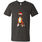 Christmas Lights Boxer Dog Funny Xmas Sweatshirt - Men's V-Neck
