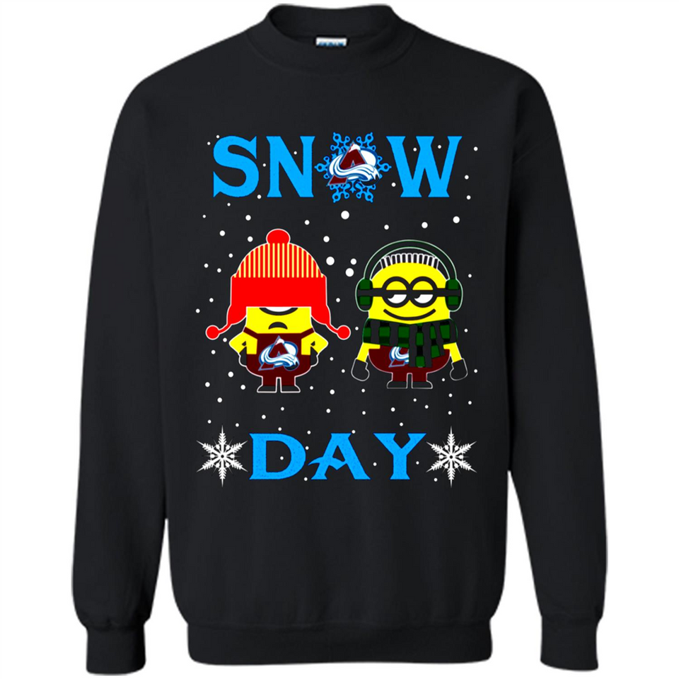 Snow Day Shirt For Colorado Avalanche Vs Minion Fans pingpong