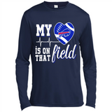 Buffalo Bills Football My Heart is on that Field - Canvas Long Sleeve T-Shirt