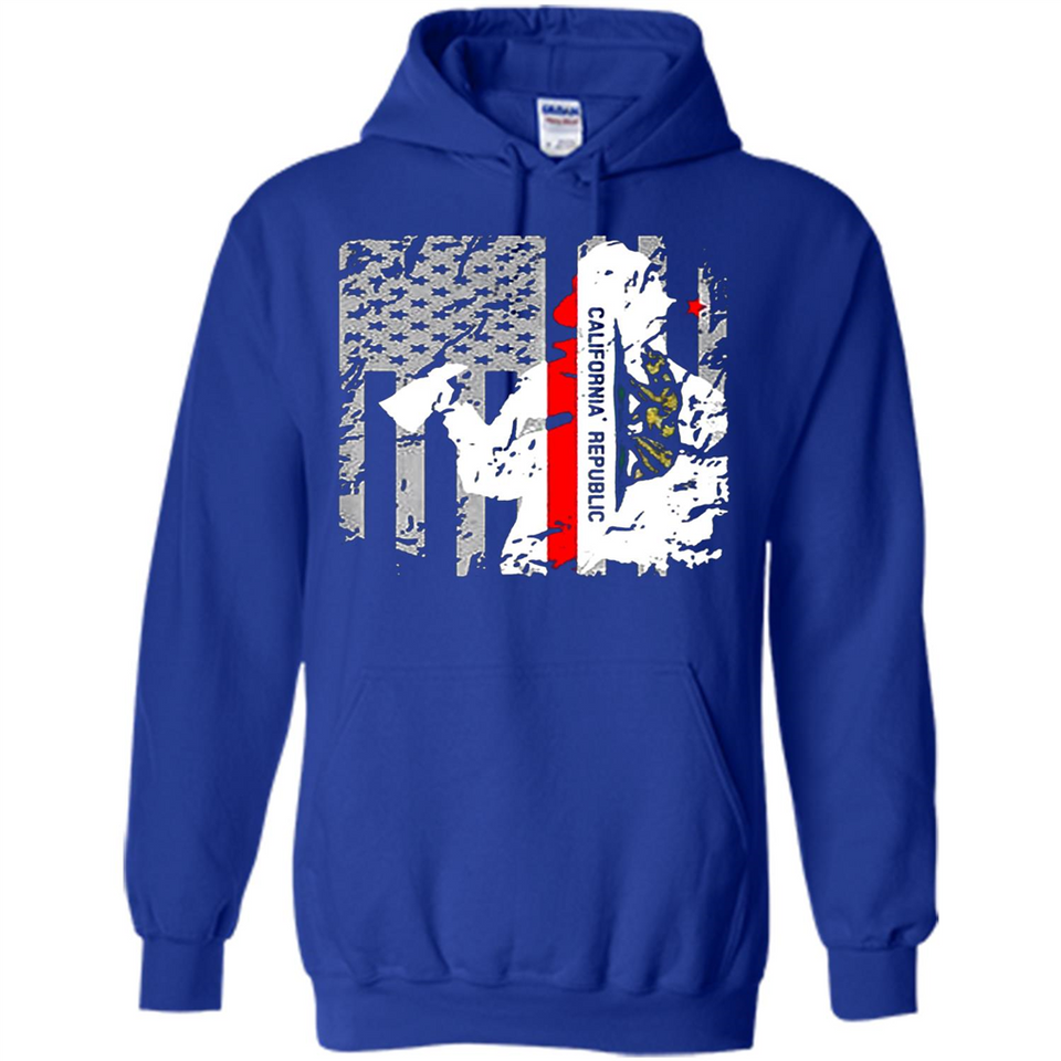 Paradise California Firefighter Thin Red Line Funds Youth T-Shirt PINGPONG - Hoodie