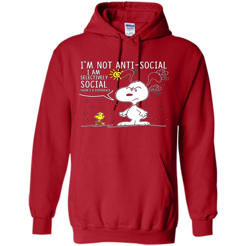Snoopy I'm Not Anti-Social I Am Selectively Social