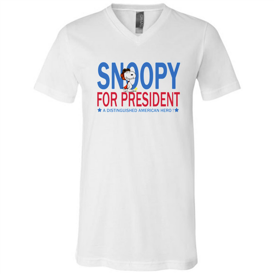 Snoopy for President - Canvas Unisex V-Neck