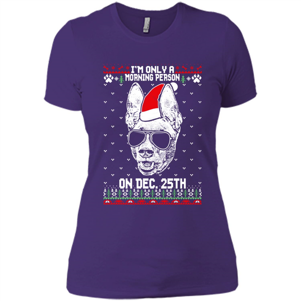 Morning Person Pharaoh Hound Funny Xmas - Ladies' Boyfriend T-Shirt