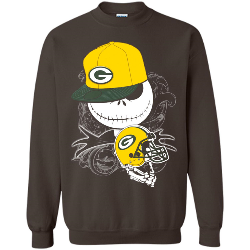 Jack Skellington The Nightmare Before Christmas-Packers Football - Sweatshirt