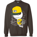 Jack Skellington The Nightmare Before Christmas-Packers Football - Sweatshirt