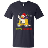Funny Santa Christmas Chicken Shirt - Merry Chickmas - Men's V-Neck