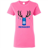 Bud Light Reinbeer Funny Beer Reindeer Christmas Sweatshirt - Ladies Short-Sleeve