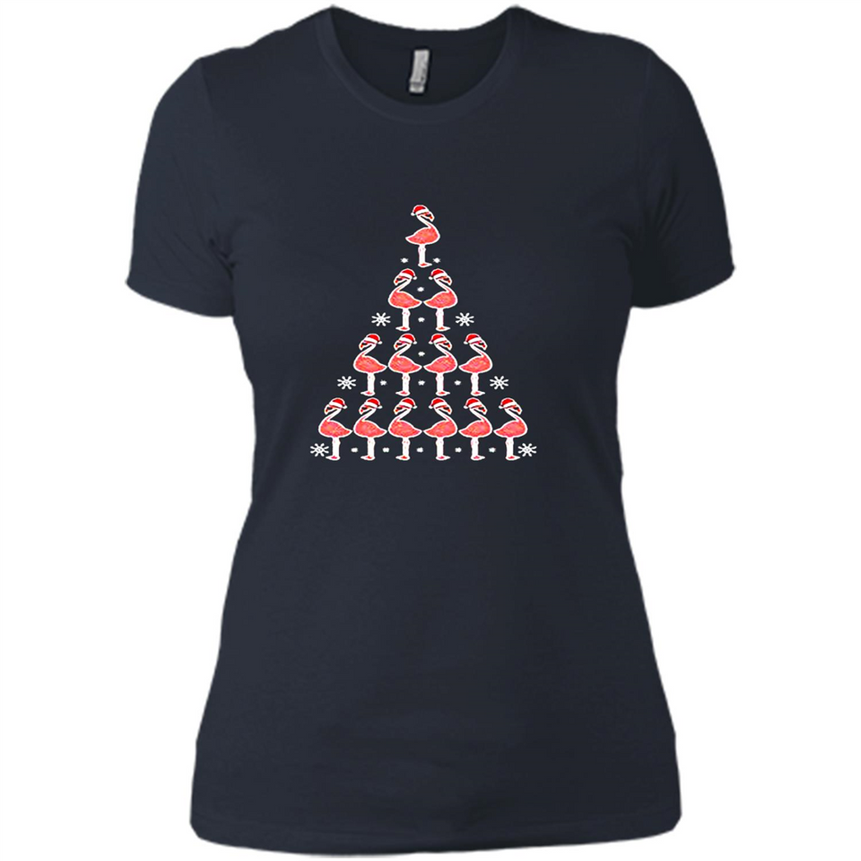 Flamingo Christmas Tree Flamingo - Ladies' Boyfriend T-Shirt