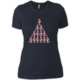 Flamingo Christmas Tree Flamingo - Ladies' Boyfriend T-Shirt