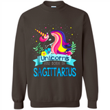 Unicorns are born in Sagittarius Birthday Rainbow Custom Ultra Cotton
