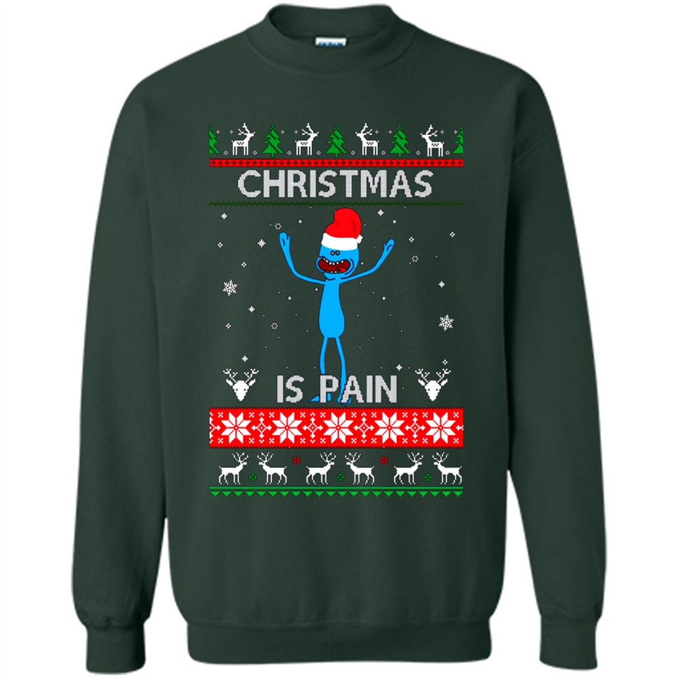 Mr Meeseeks Christmas Is Pain – Rick and Morty Christmas Sweater PINGPONG