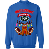 New York Jets NFL Reindeer Funny Merry Christmas And Happy New Year