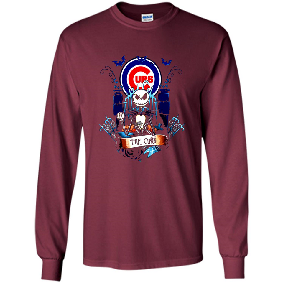 Chicago Cubs Halloween The Nightmare Before Christmas - Long Sleeve T-Shirt