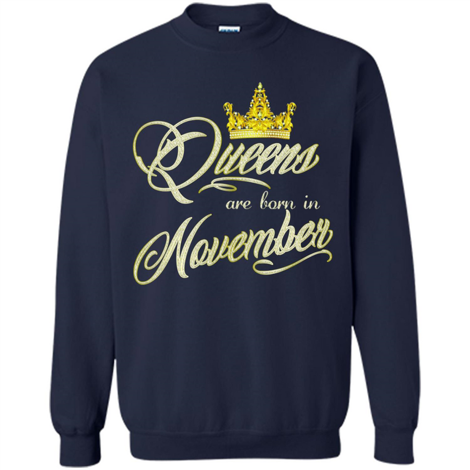 Queens Are Born In November Golden T-Shirt