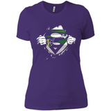 Utah Jazz And Superman Fans - Ladies' Boyfriend T-Shirt