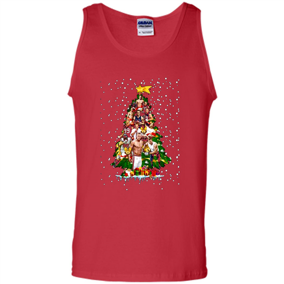 J.J. Watt Christmas Tree ugly sweater PINGPONG