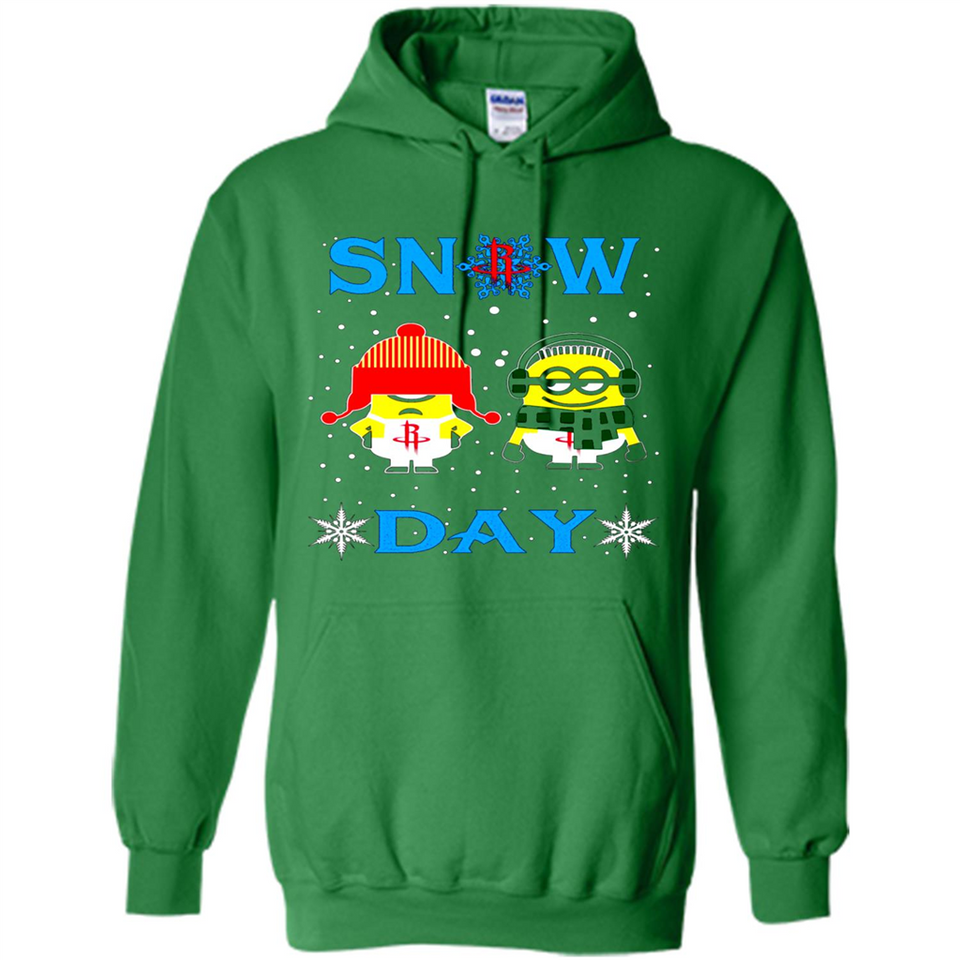 Snow Day Shirt For Houston Rockets Vs Minion Fans pingpong