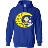 I LOVE YOU TO THE MOON AND BLACK CHARLIE BROWN AND SNOOPY