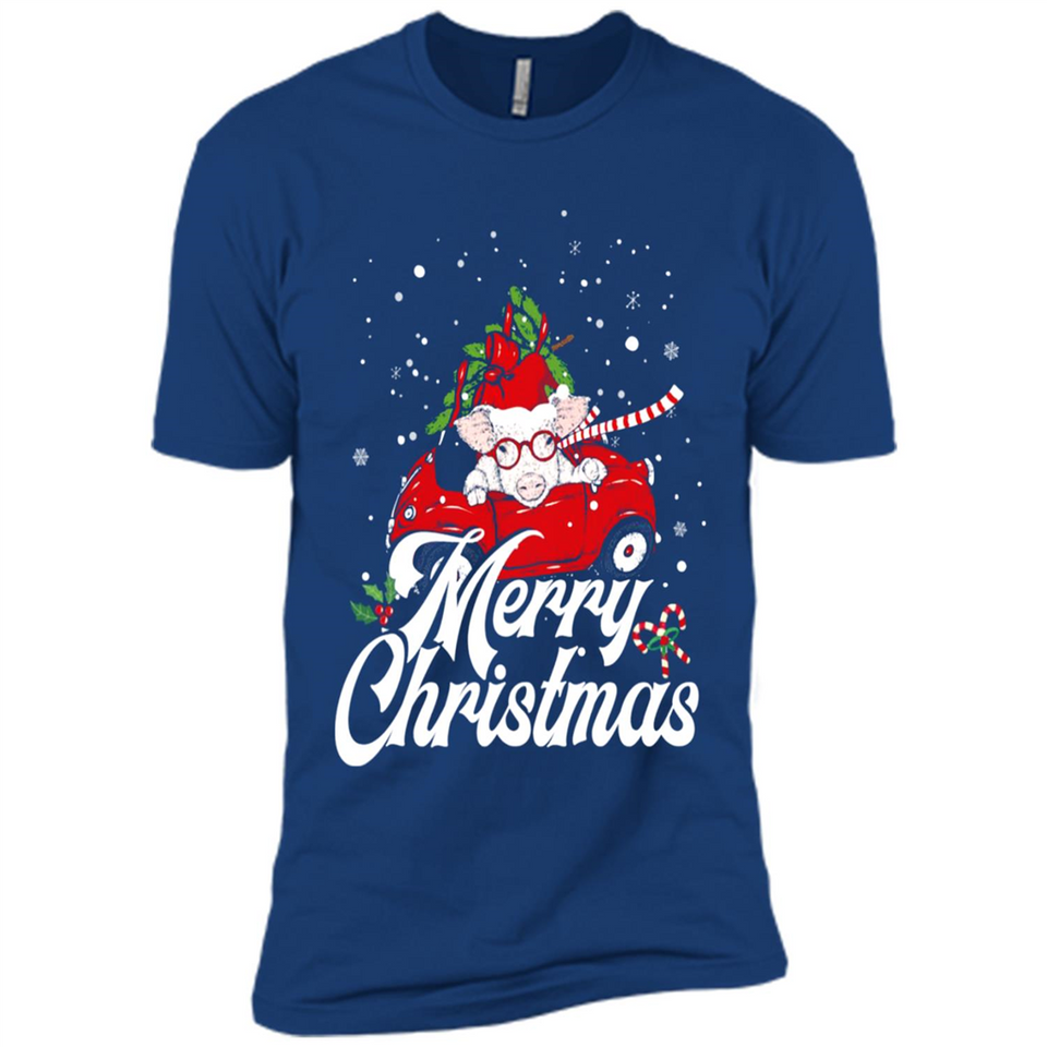Merry Christmas Pig s - Premium Short Sleeve T-Shirt