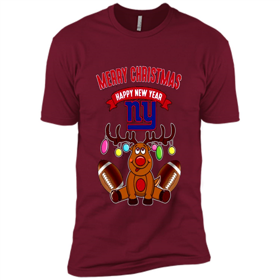 New York Giants NFL Reindeer Funny Merry Christmas And Happy New Year