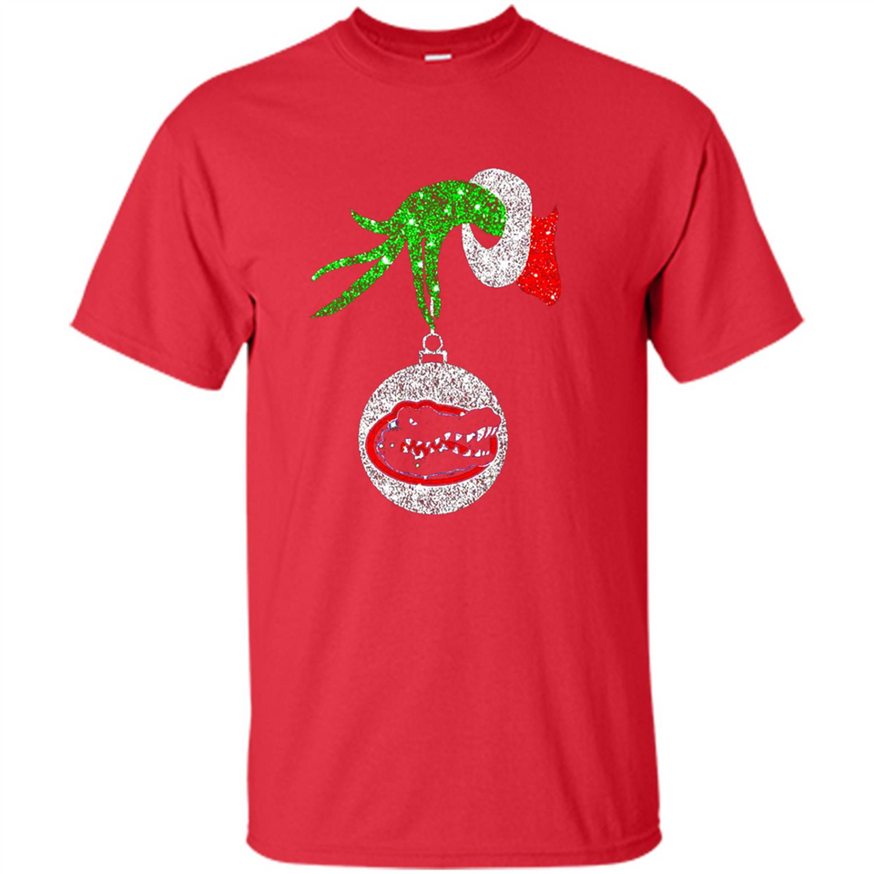 Funny Florida Gators Glitter Grinch Monogram Ornament Christmas Gift - Shirt