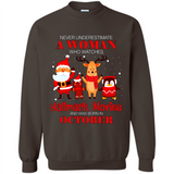 Never Underestimate An October Woman Watches Hallmark Movies Sweatshirt PINGPONG