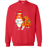 Christmas Lights Shetland Sheepdog Wearing Santa Hat Funny Xmas Mug - Sweatshirt
