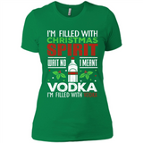 Christmas Gift Shirt Christmas Spirit Vodka Santa - Ladies' Boyfriend T-Shirt