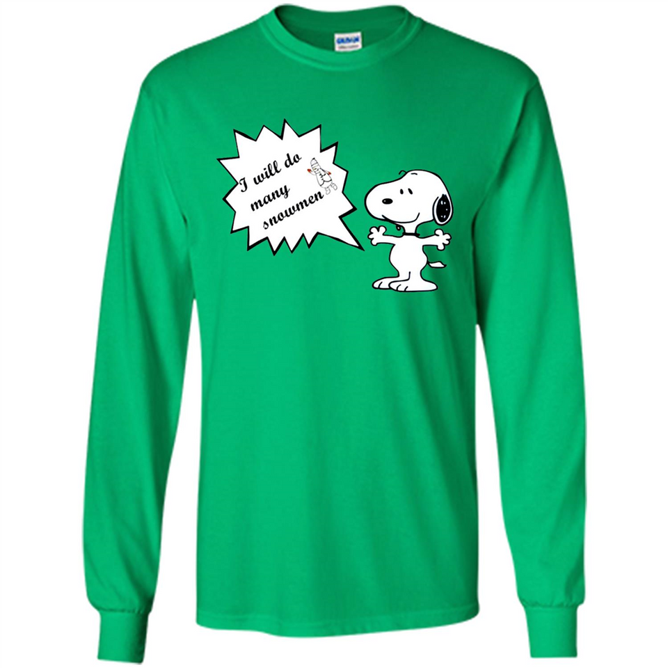 Snoopy I Will Do Many Snowman Christmas