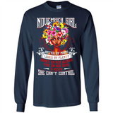 November Girl Flower - Long Sleeve T-Shirt