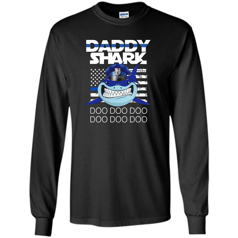 Police Daddy Shark Blue Line Tee