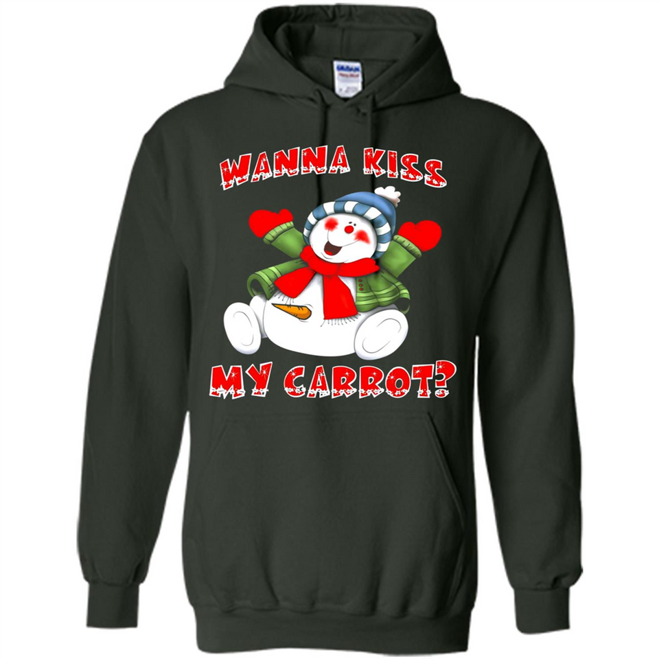 Snowman Wanna Kiss My Carrot Christmas - Hoodie