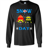 Snow Day Shirt For Kansas City Chiefs Vs Minion Fans Cotton pingpong