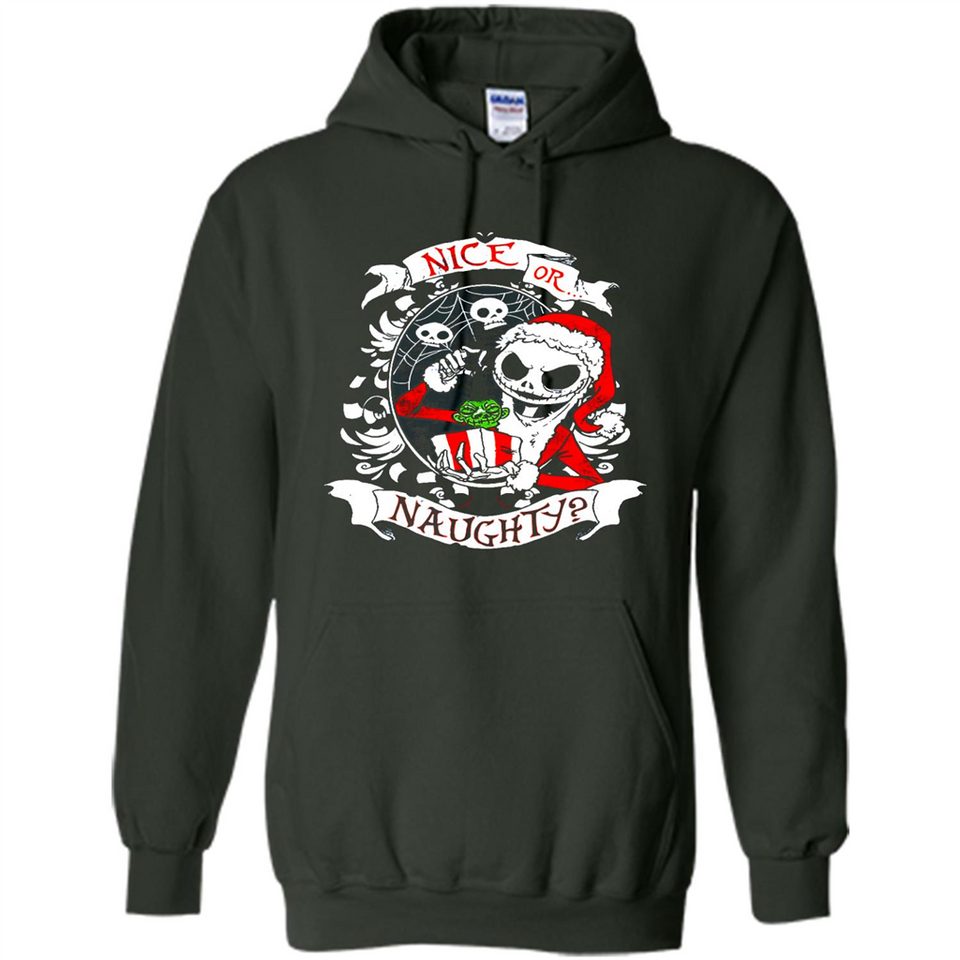 Christmas Shirt, Santa Nice Or Naughty Xmas - Hoodie