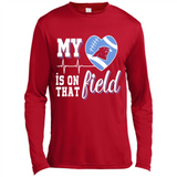 Carolina Panthers Football My Heart is on that Field - Canvas Long Sleeve T-Shirt