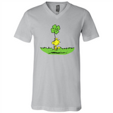 Snoopy Woodstock Shamrock - Canvas Unisex V-Neck