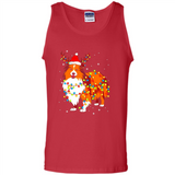Christmas Lights Shetland Sheepdog Wearing Santa Hat Funny Xmas Mug - Tank Top