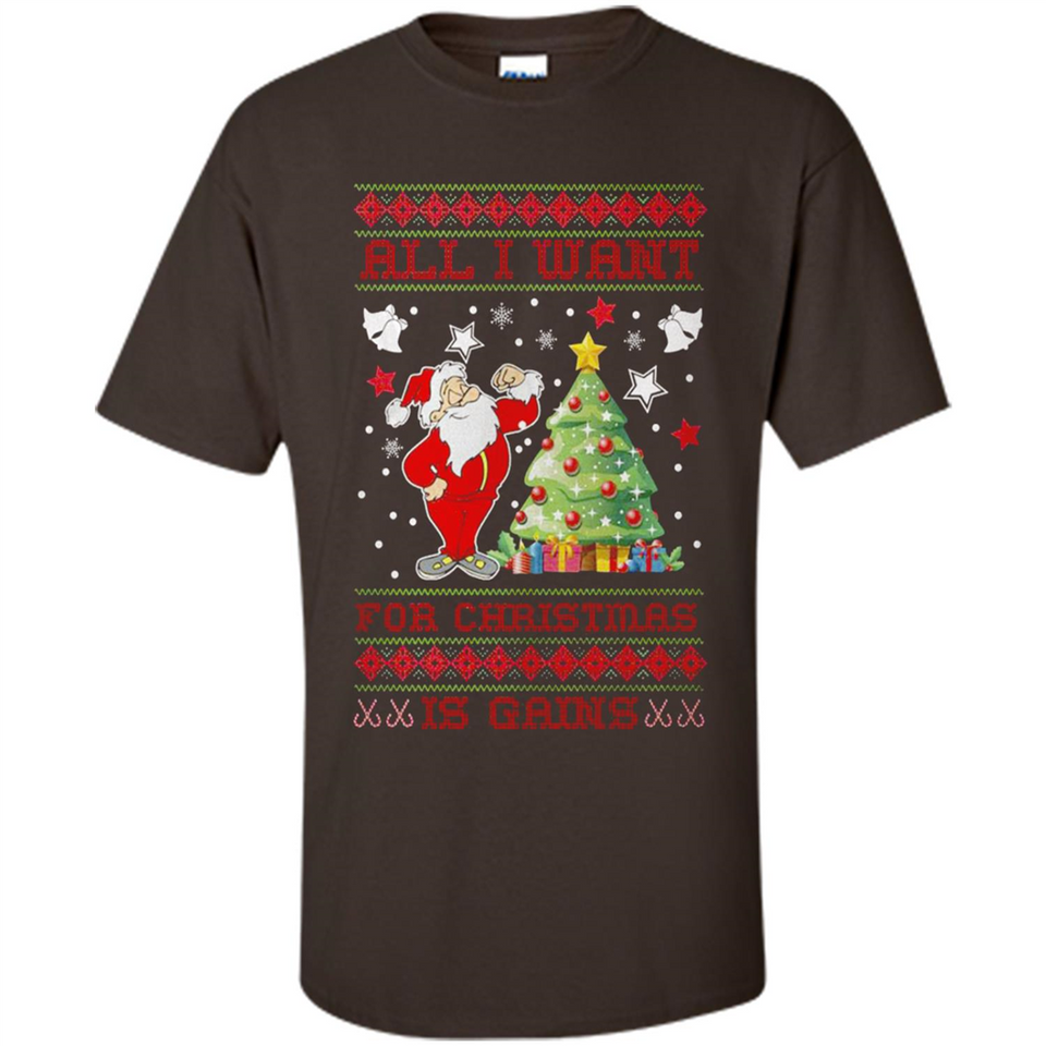 All I Want For Christmas Is Gains Christmas Tree Santa Claus