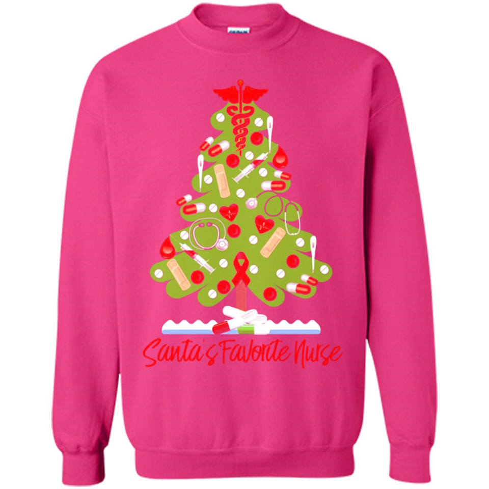Santa's Favorite Nurse Christmas Tee