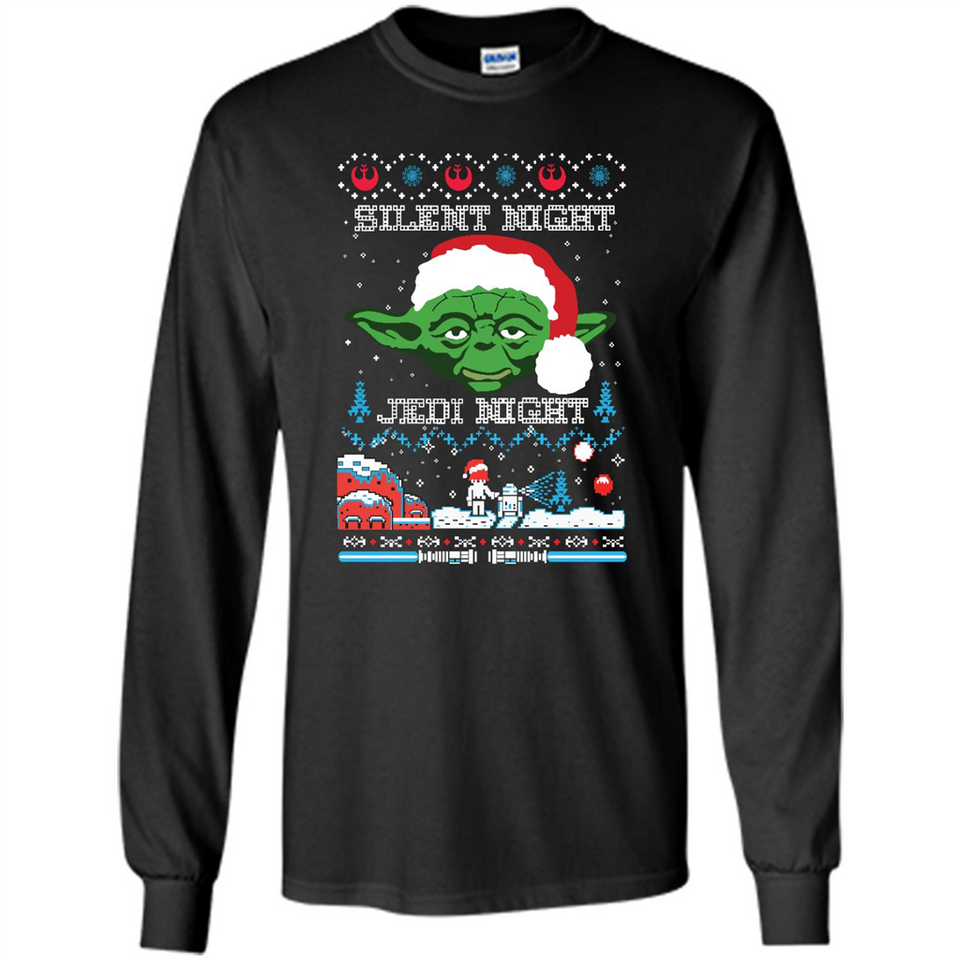 YODA SILENT NIGHT JEDI NIGHT CHRISTMAS UGLY SWEATER