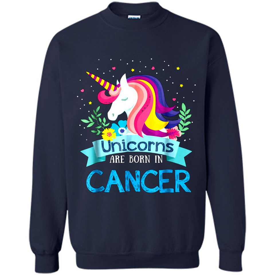 Unicorns are born in Cancer Birthday Rainbow Gift Custom Ultra Cotton