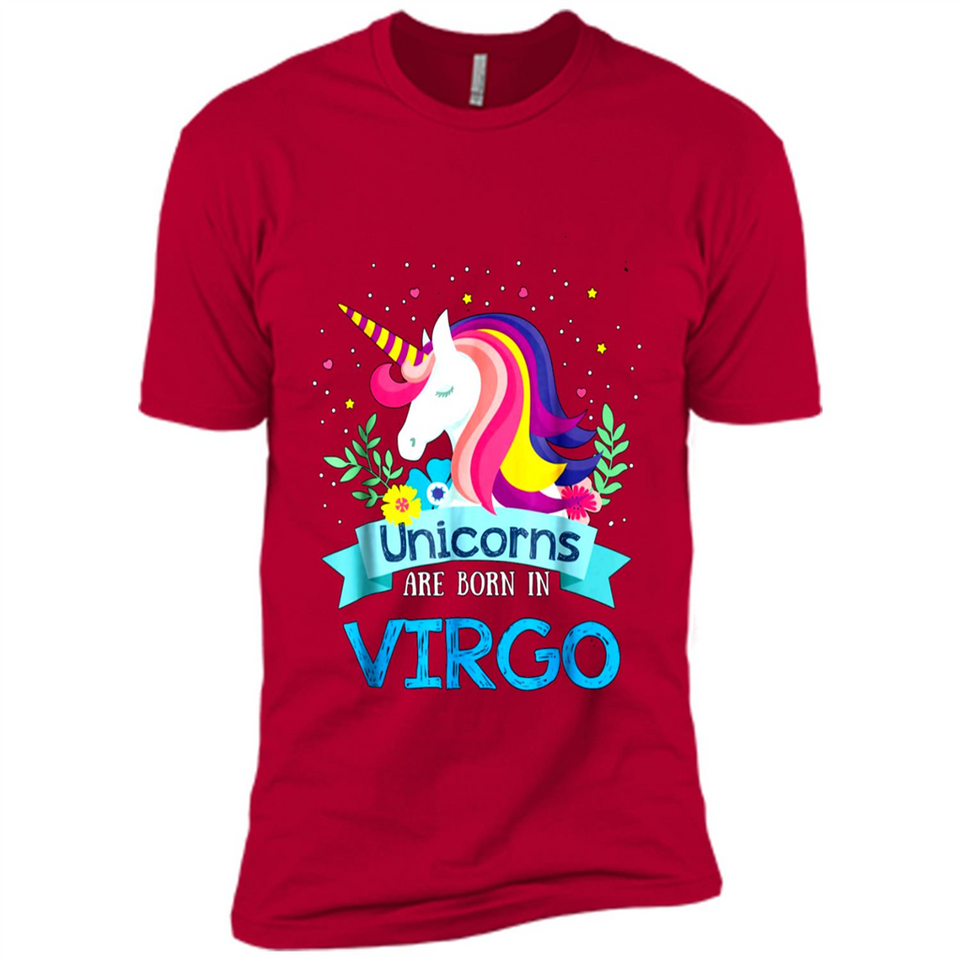 Unicorns are born in Virgo Birthday Rainbow Gift Ladies Custom