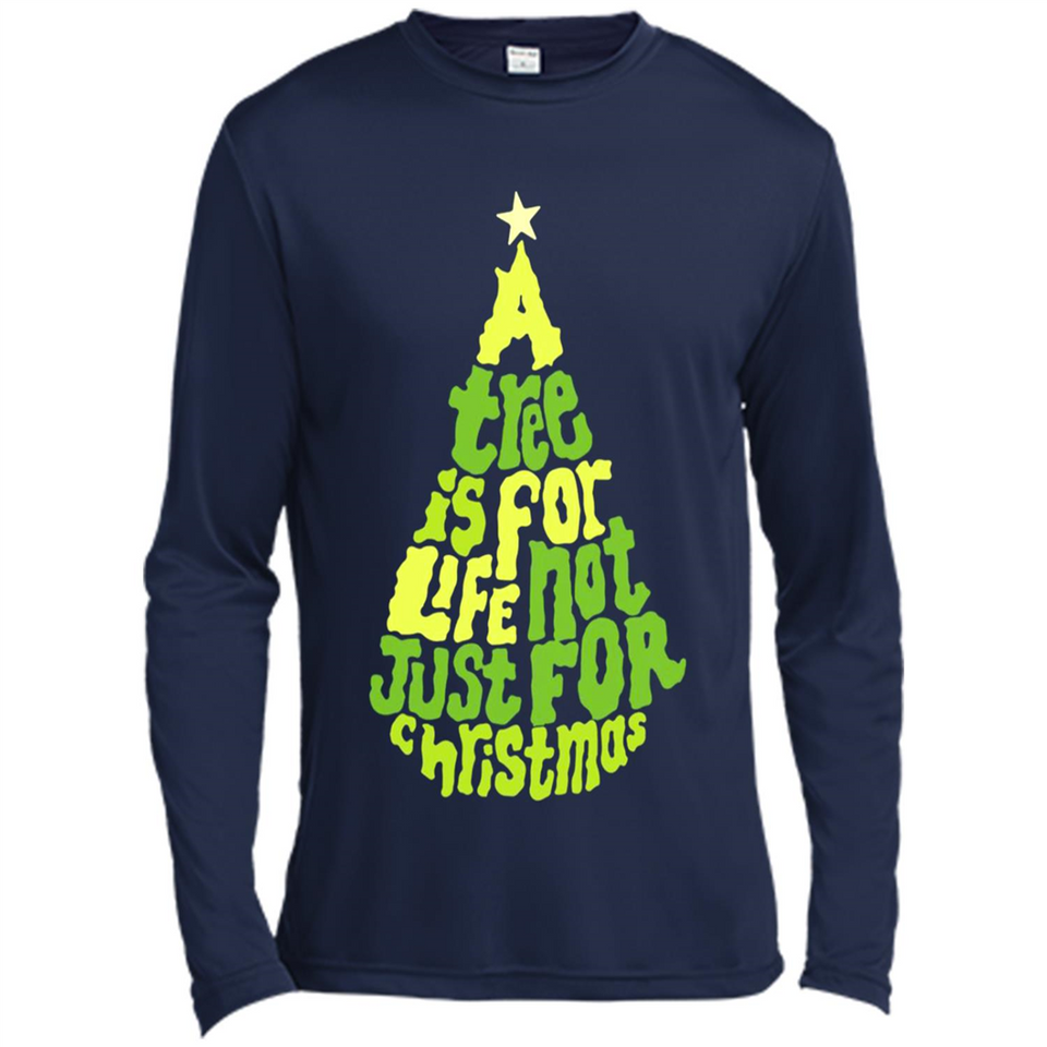A Tree Is For Life Not Just For Christmas - Canvas Long Sleeve T-Shirt