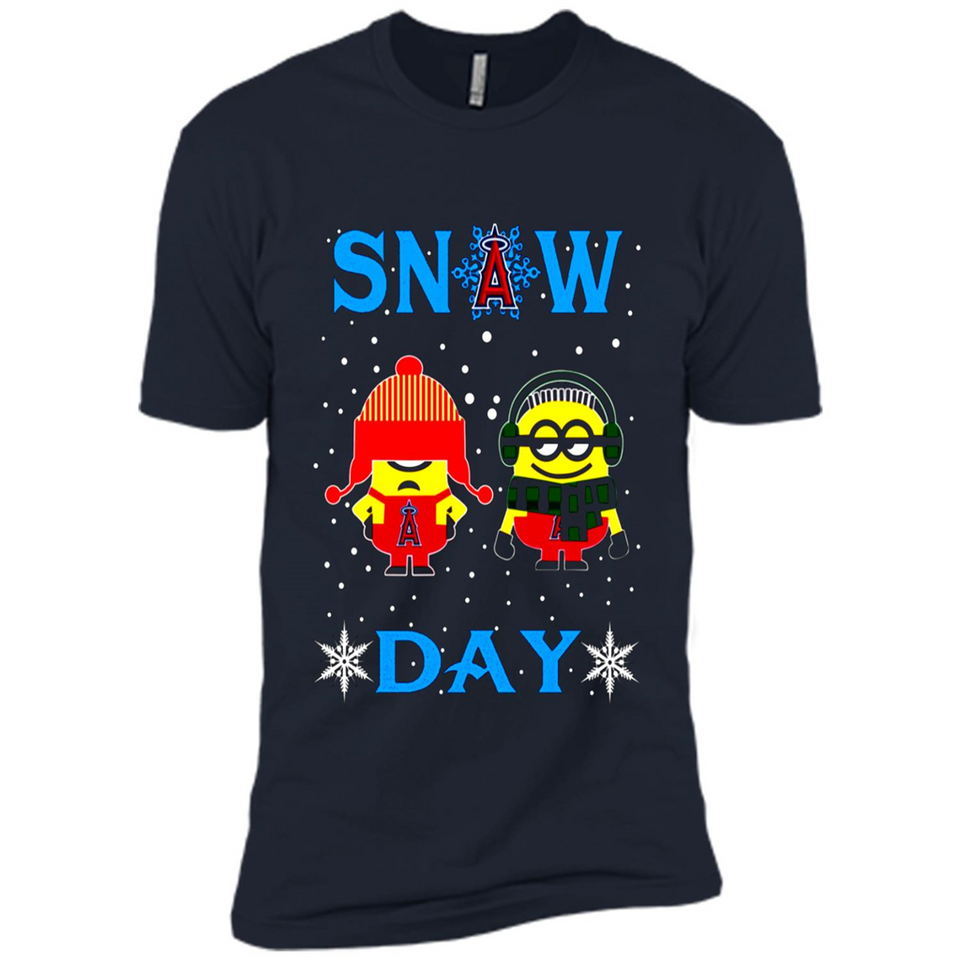 Snow Day Shirt For Los Angeles Angels Vs Minion Fans pingpong